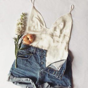 For Love and Lemons Silk Bodysuit